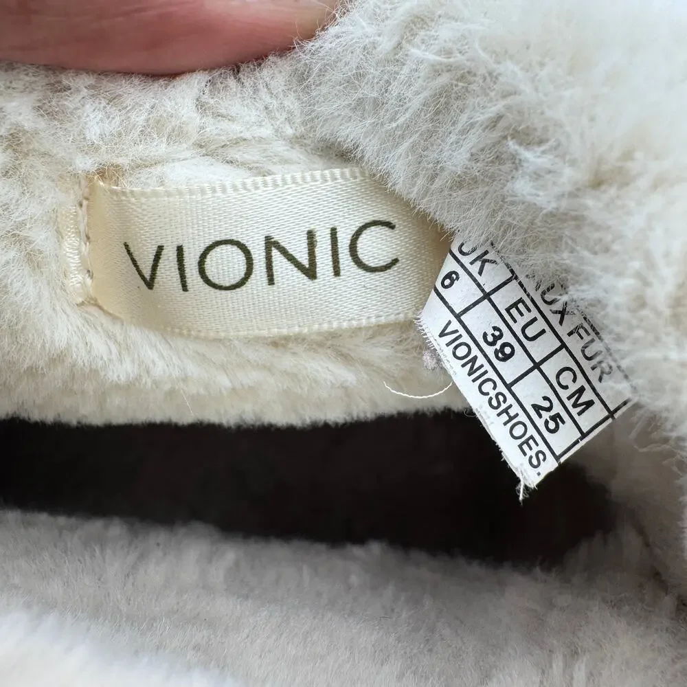 Vionic‎ Divine Maizie Supportive Slipper Boot Womens US 8 Brown Rubber Sole